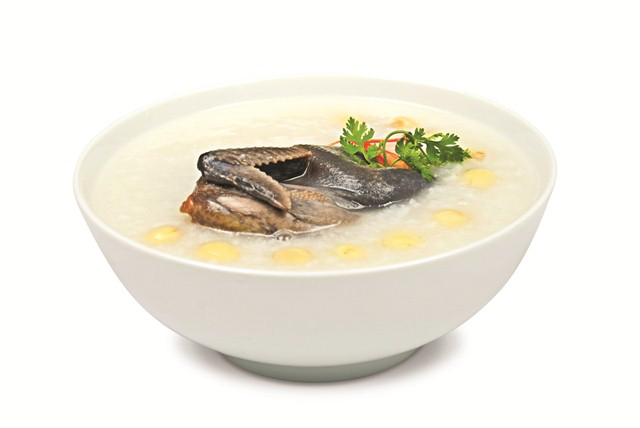 cháo hạt macca gà ác